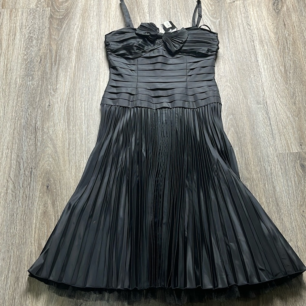 BCBG Paris Black Pleated Dress Size 4